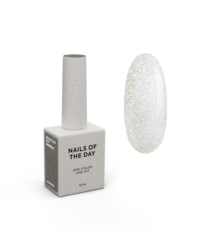 NAILSOFTHENIGHT Reflective top Shimmer: un top reflectante sin capa pegajosa para uñas (brillo dorado), 10 ml