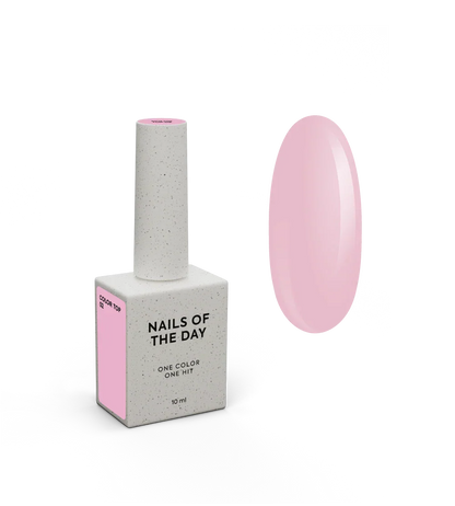 NAILSOFTHEDAY Color Top 02 — top nude rosa sin capa pegajosa para uñas, 10 ml.