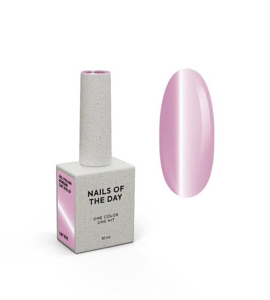 NAILSOFTHEDAY Korean cat eye 07 - esmalte semipermanente ojo de gato de color morado, 10 ml