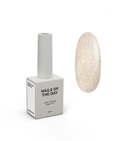 NAILSOFTHENIGHT Reflective base 04 - base reflectante de camuflaje con brillo (beige-lechoso), 10 ml