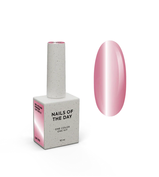 NAILSOFTHEDAY Korean cat eye 11 – gel efecto ojo de gato en tono rosa, 10 ml
