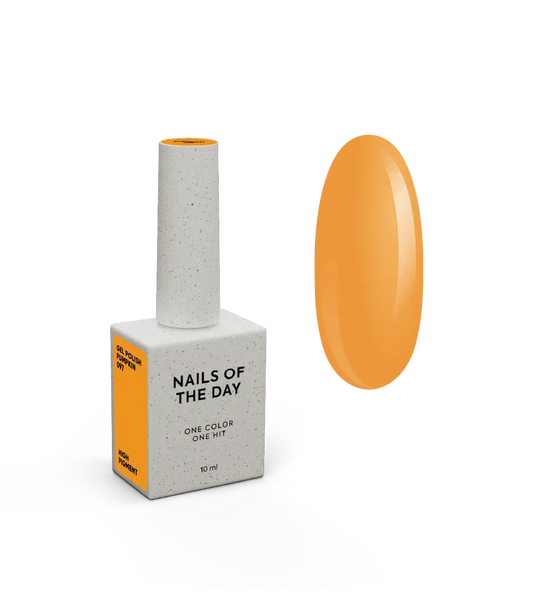 NAILSOFTHEDAY Let's Special Pumpkin: esmalte semipermanente color calabaza para uñas que cubre en una capa, 10 ml