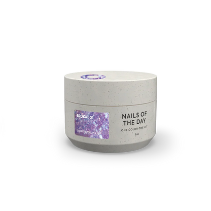NAILSOFTHENIGHT Brokat gel 01 — gel de diseño con brocado multicolor y purpurina para uñas, 5 g