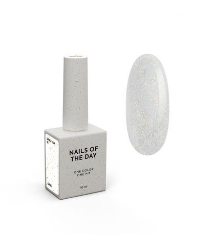 NAILSOFTHENIGHT Opal top 01 — top con brillos opalinos sobre una base transparente, sin capa pegajosa y sin filtros UV para uñas, 10 ml