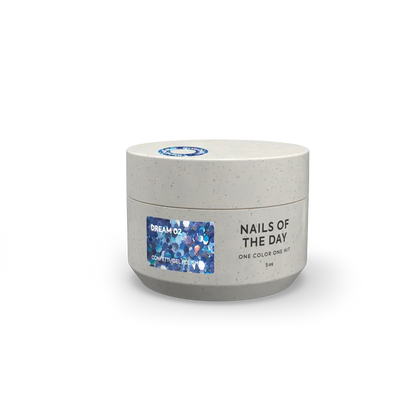 NAILSOFTHENIGHT Dream gel 02 — gel de diseño con increíbles hexágonos de diferentes tamaños y purpurina para uñas, 5 g