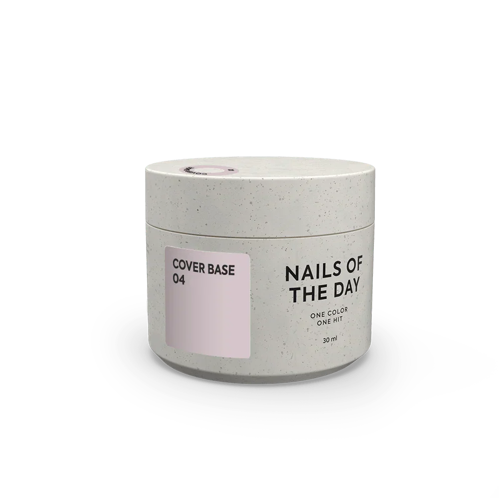 Nailsoftheday Cover base NEW Formula 04: base translúcida de color rosa polvo para uñas, 10 ml