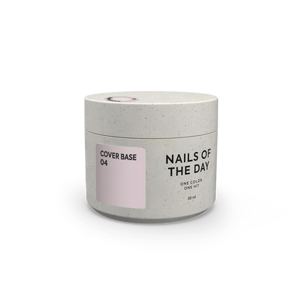 Nailsoftheday Cover base NEW Formula 04: base translúcida de color rosa polvo para uñas, 10 ml