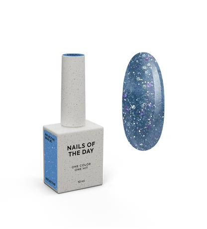 NAILSOFTHENIGHT Reflective base 05 - base reflectante de camuflaje con destellos holográficos (azul profundo), 10 ml