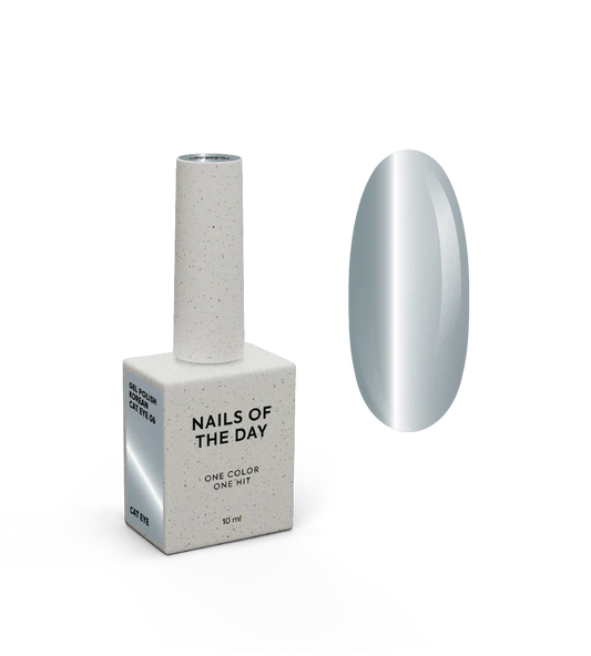 NAILSOFTHEDAY Korean cat eye 06 - esmalte semipermanente jo de gato de color  gris azulado o, 10 ml