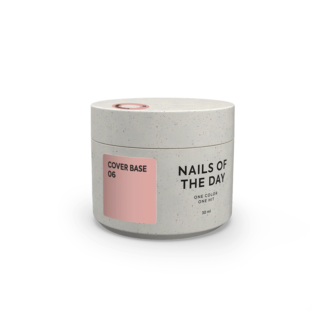 Nailsoftheday Cover base NEW Formula 06: base de camuflaje color melocotón nude para uñas, 10 ml