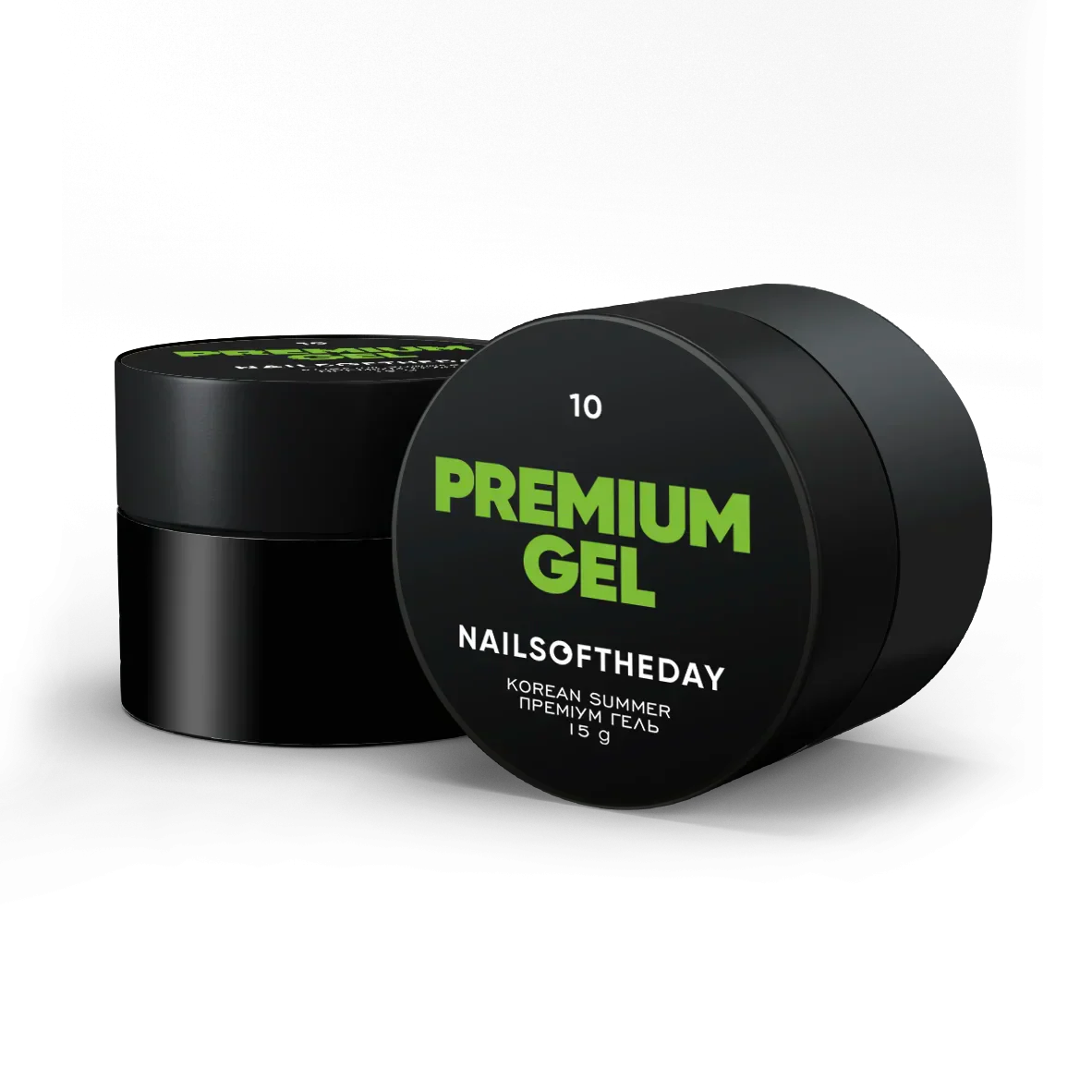 NAILSOFTHEDAY Premium gel 10 - gel de construcción de color verde lima intenso, 15 ml