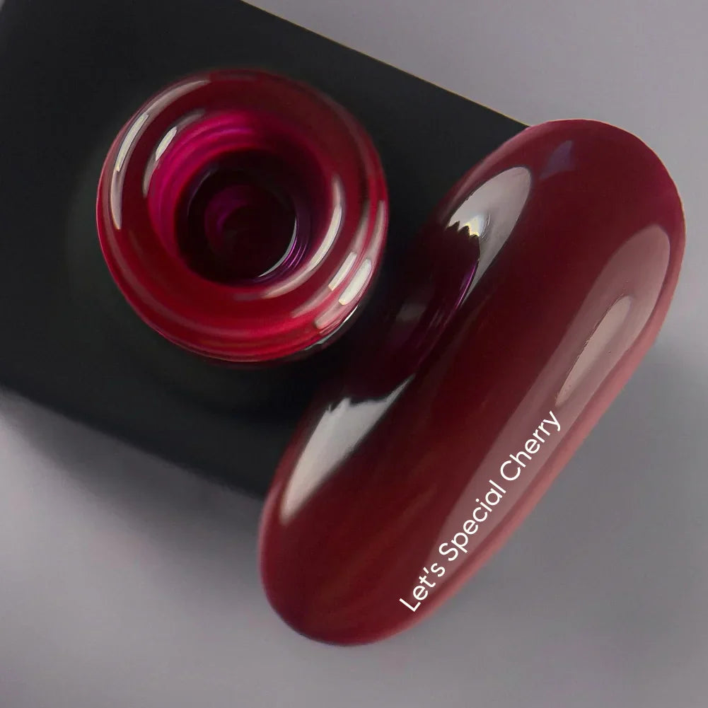 NAILSOFTHEDAY Let's Special Cherry: esmalte semipermanente de color cereza para uñas que cubre una capa, 10 ml