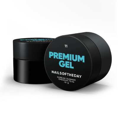NAILSOFTHEDAY Premium gel 11 - gel de construcción de color azul, 15 ml