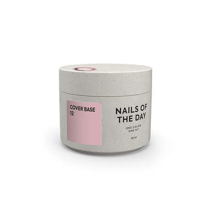 Nailsoftheday Cover base NEW Formula 12 —  base camuflaje en tono beige rosado apagado para uñas, 10 ml