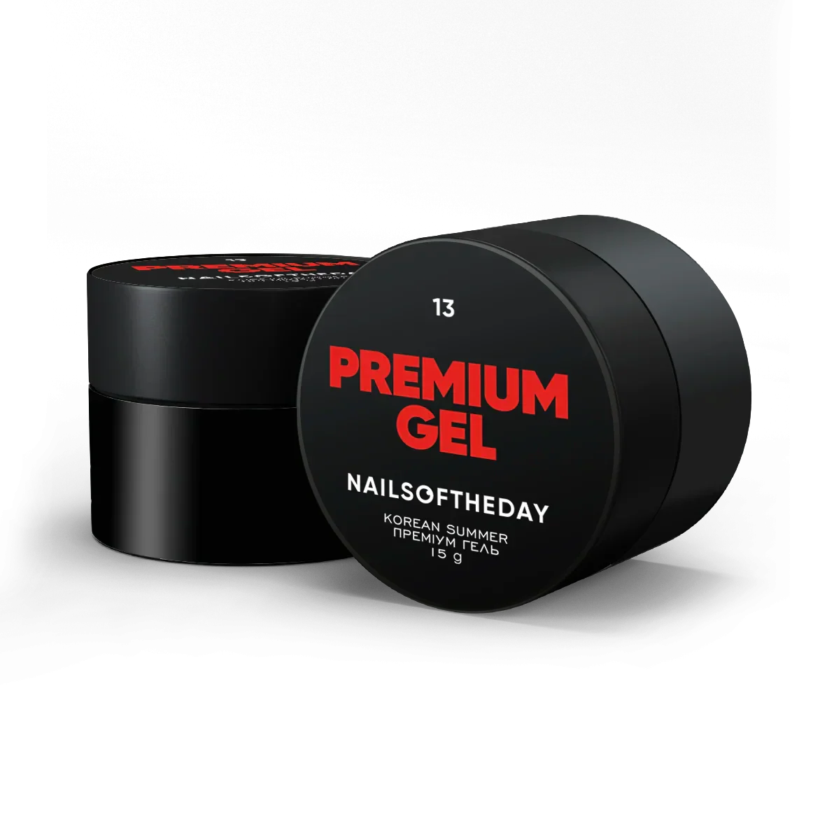 NAILSOFTHEDAY Premium gel 13 - gel de construcción de color rojo, 15 ml