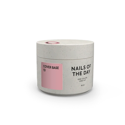 Nailsoftheday Cover base NEW Formula 13 — base camuflaje en tono rosa nude para uñas, 10 ml