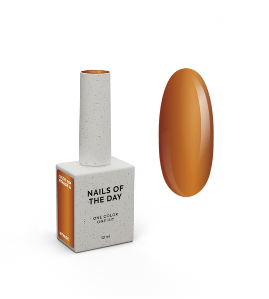 NAILSOFTHEDAY Color Top/Vitrage 14 — Top Coat Vitrage Caramelo Semitransparente, 10 ml