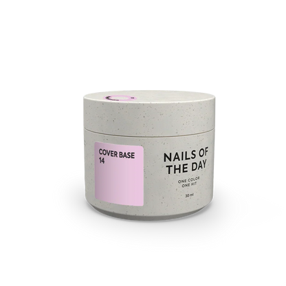 Nailsoftheday Cover base NEW Formula 14 —  base camuflaje en tono lila para uñas, 10 ml