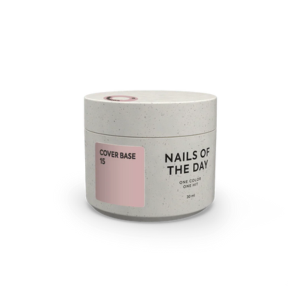 Nailsoftheday Cover base NEW Formula 15 —  base camuflaje en tono nude natural para uñas, 10 ml