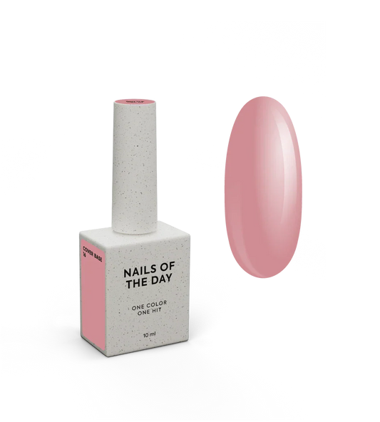 Nailsoftheday Cover Base NEW Formula 16 -  base camuflaje en tono nude natural oscuro para uñas, 10 ml