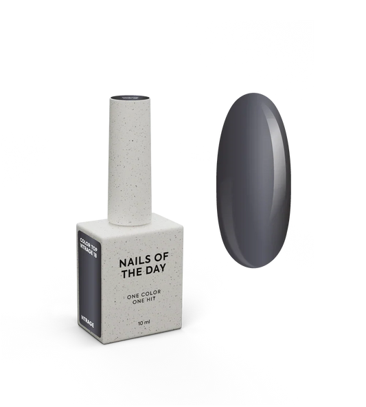 NAILSOFTHEDAY Color Top/Vitrage 18 — Top Coat Vitrage Grafito Gris-Negro Semitransparente, 10 ml