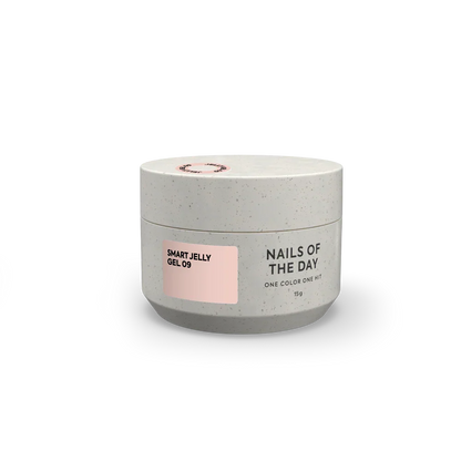 NAILSOFTHEDAY Smart Jelly gel 09 — gel de construcción para uñas color beige leche, 15 g
