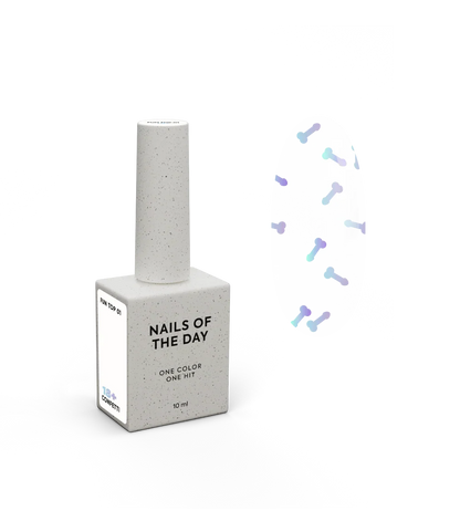 NAILSOFTHEDAY FUN! top 01 — top para uñas con decoración artística holográfica, sin capa pegajosa, 10 ml