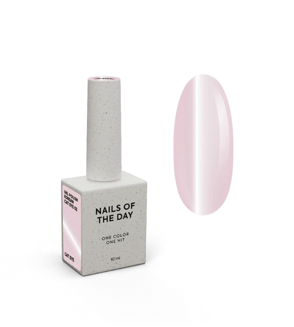 NAILSOFTHEDAY Korean cat eye 02 - esmalte semipermanente ojo de gato de color rosa claro ahumado nude, 10 ml