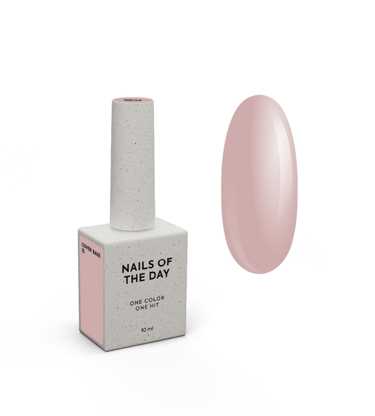 Nailsoftheday Cover base NEW Formula 15 —  base camuflaje en tono nude natural para uñas, 10 ml