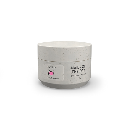 NAILSOFTHEDAY Love is Clear: gel-chicle  transparente para crear diseños voluminosos en las uñas, 15 g