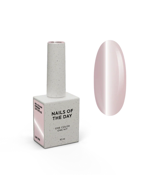 NAILSOFTHEDAY Korean cat eye 03 - esmalte semipermanente ojo de gato de color  nude rosa suave , 10 ml