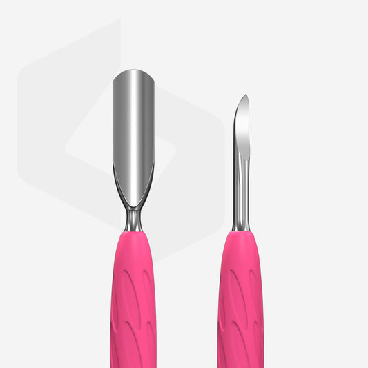 Empujador De Cutículas Con Mango De Silicona Gummy UNIQ 10 TYPE 6 (Empujador Redondeado Ancho Y Limpiador En Forma De Garra)