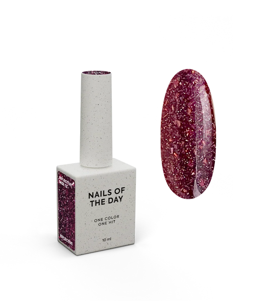 NAILSOFTHENIGHT Reflective base 12 — base reflectante de camuflaje con brillo, 10 ml