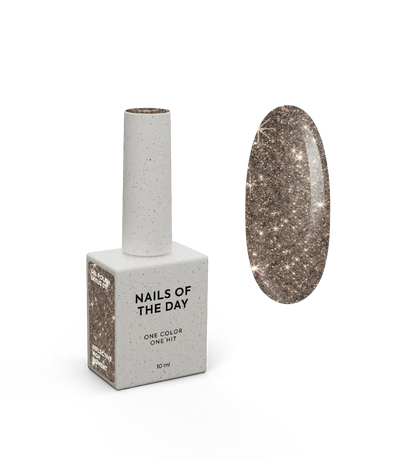 NAILSOFTHENIGHT Baylis gel polish — esmalte semipermanente dorado reflectante para uñas, 10 ml
