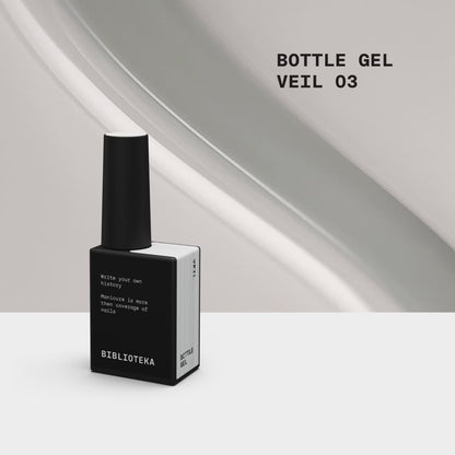 BIBLIOTEKA Bottle Gel №03 Veil – gel lechoso, 10 ml