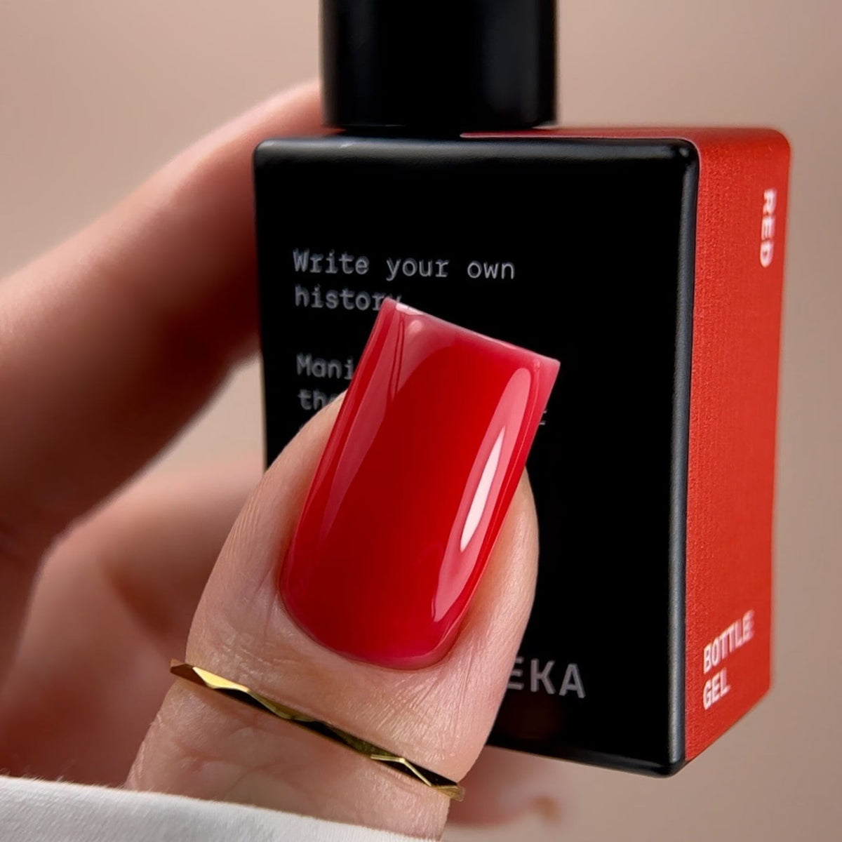 BIBLIOTEKA Bottle Gel Red — Rojo, 10 ml