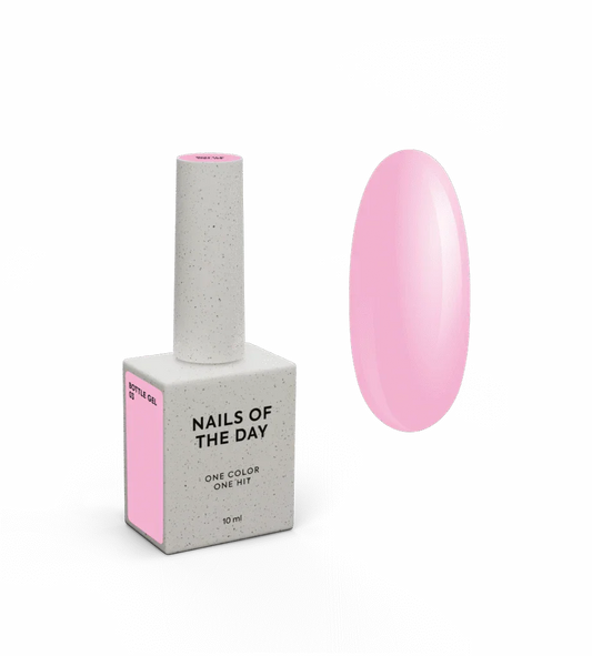 NAILSOFTHEDAY Bottle gel 03 – gel ultrafuerte rosa claro, 10 ml