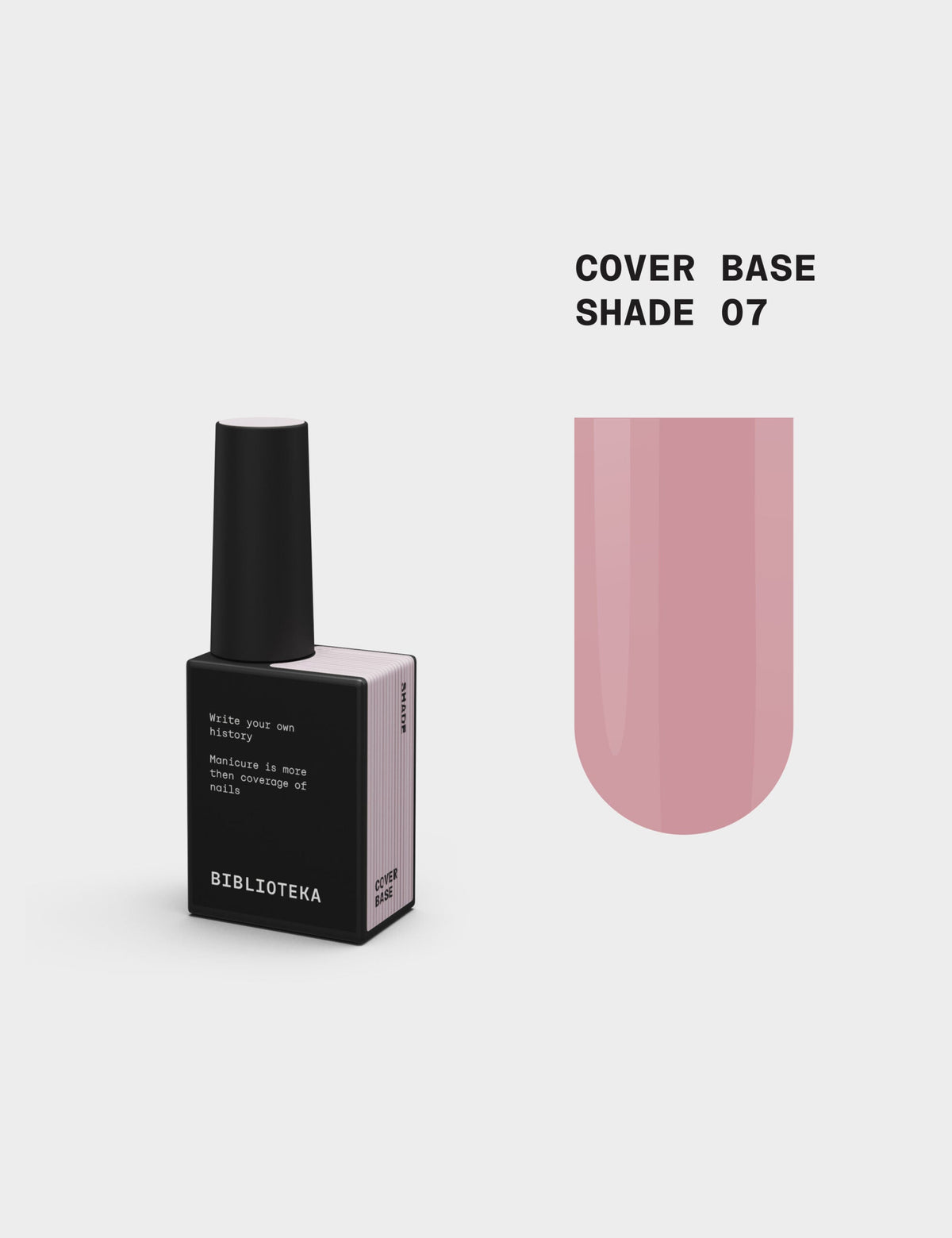 BIBLIOTEKA Cover Base № 07 Shade - Beige rosado frío, 10 ml