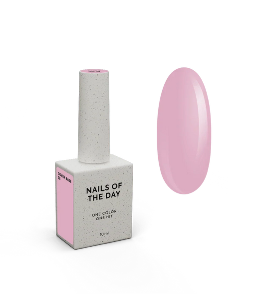 Nailsoftheday Cover base NEW Formula 02: base de camuflaje rosa nude para uñas, 10 ml