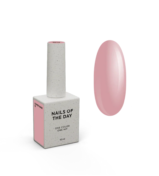 Nailsoftheday Cover base NEW Formula 13 — base camuflaje en tono rosa nude para uñas, 10 ml