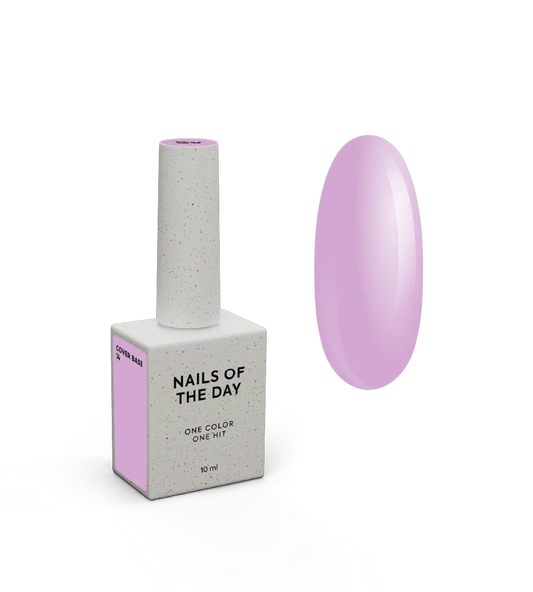 Nailsoftheday Cover base NEW Formula 14 —  base camuflaje en tono lila para uñas, 10 ml