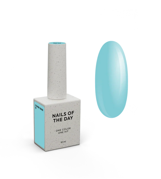 Nailsoftheday Cover base NEW Formula 19 - base camuflaje de color azul suave, 10 ml
