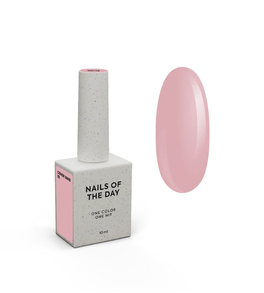 Nailsoftheday Cover base NEW Formula 03: base suave de camuflaje melocotón para uñas, 10 ml