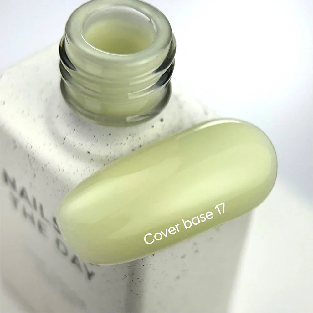 Nailsoftheday Cover base NEW Formula 17  - base camuflaje de color suave limón, para uñas, 10 ml