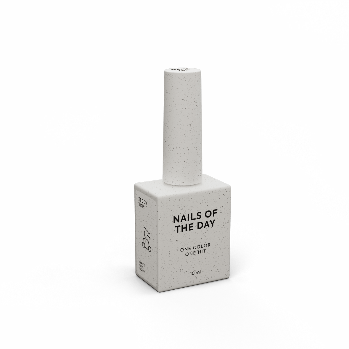 NAILSOFTHEDAY Teddy top Wipe: top con effecto peluche - mate con capa pegajosa, nueva fórmula, sin filtros UV, 10 ml