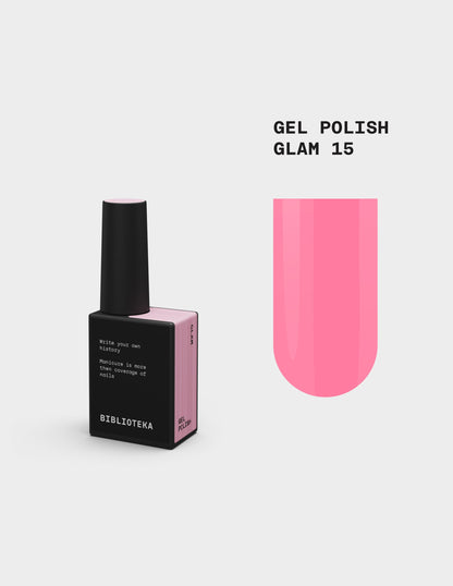 BIBLIOTEKA Esmalte Gel №15 Glam — Rosa, 10 ml
