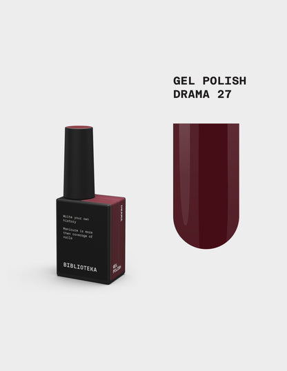 BIBLIOTEKA Esmalte Nº 27 Drama — Burdeos, 10 ml