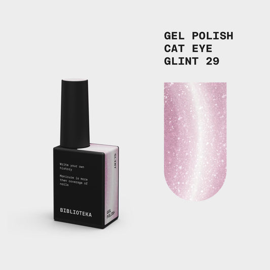 BIBLIOTEKA Esmalte semipermanente efecto ojo de gato Nº 29 Glint – beige rosado, 10 ml