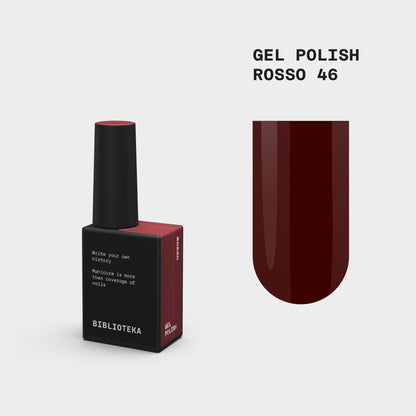 BIBLIOTEKA Esmalte Nº 46 Rosso – Rojo cálido intenso, 10 ml