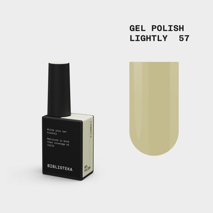 BIBLIOTEKA Esmalte Semipermanente Nº57 Lightly – amarillo claro (butter yellow), 10 ml